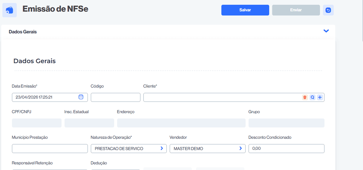 Tela de notificações do Docnuvem