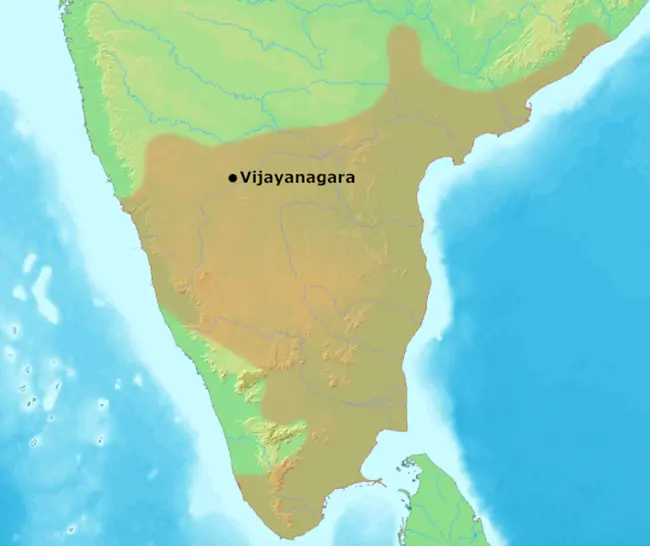 Map of Vijayanagar Empire