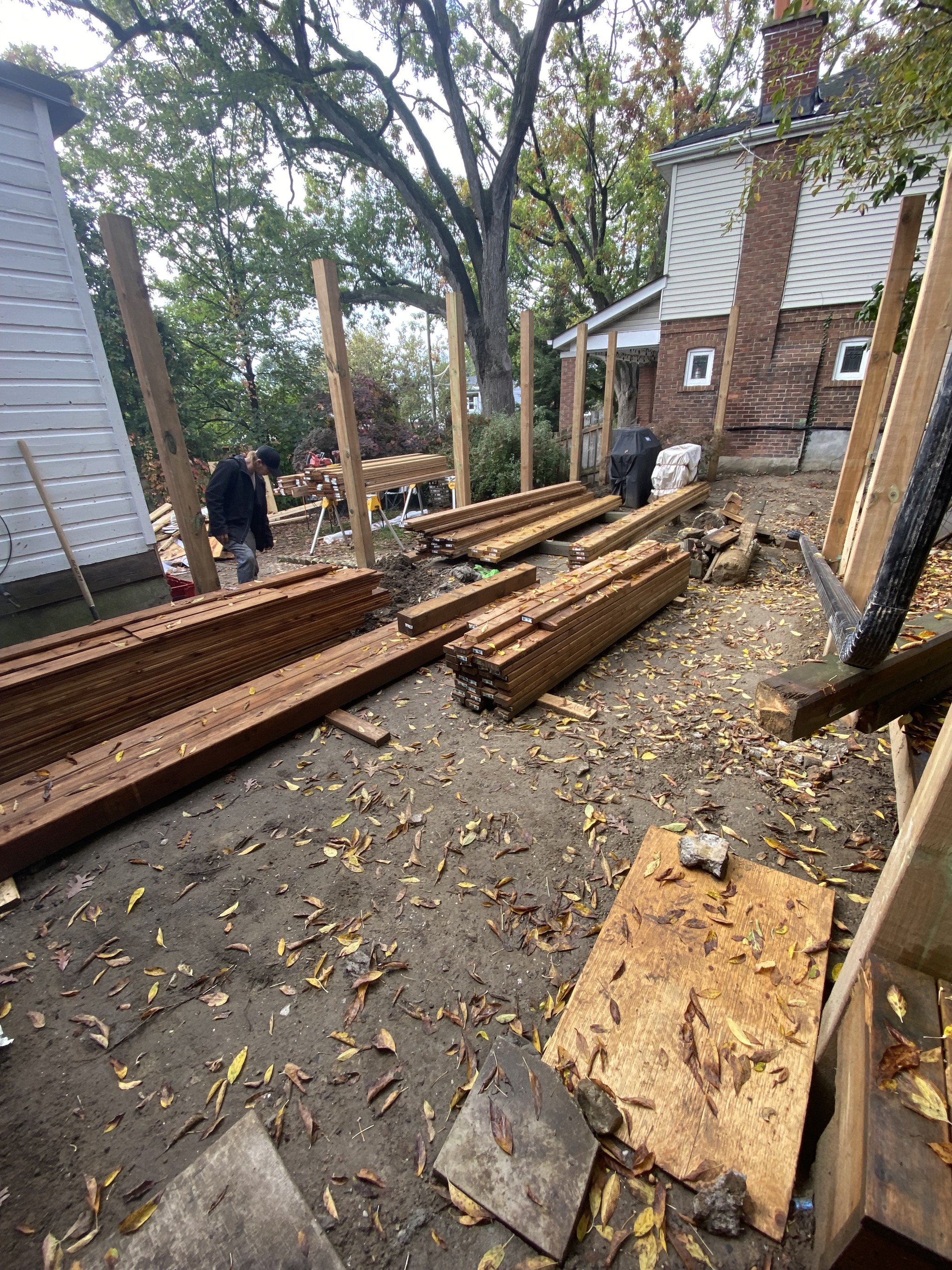 backyard framing reno