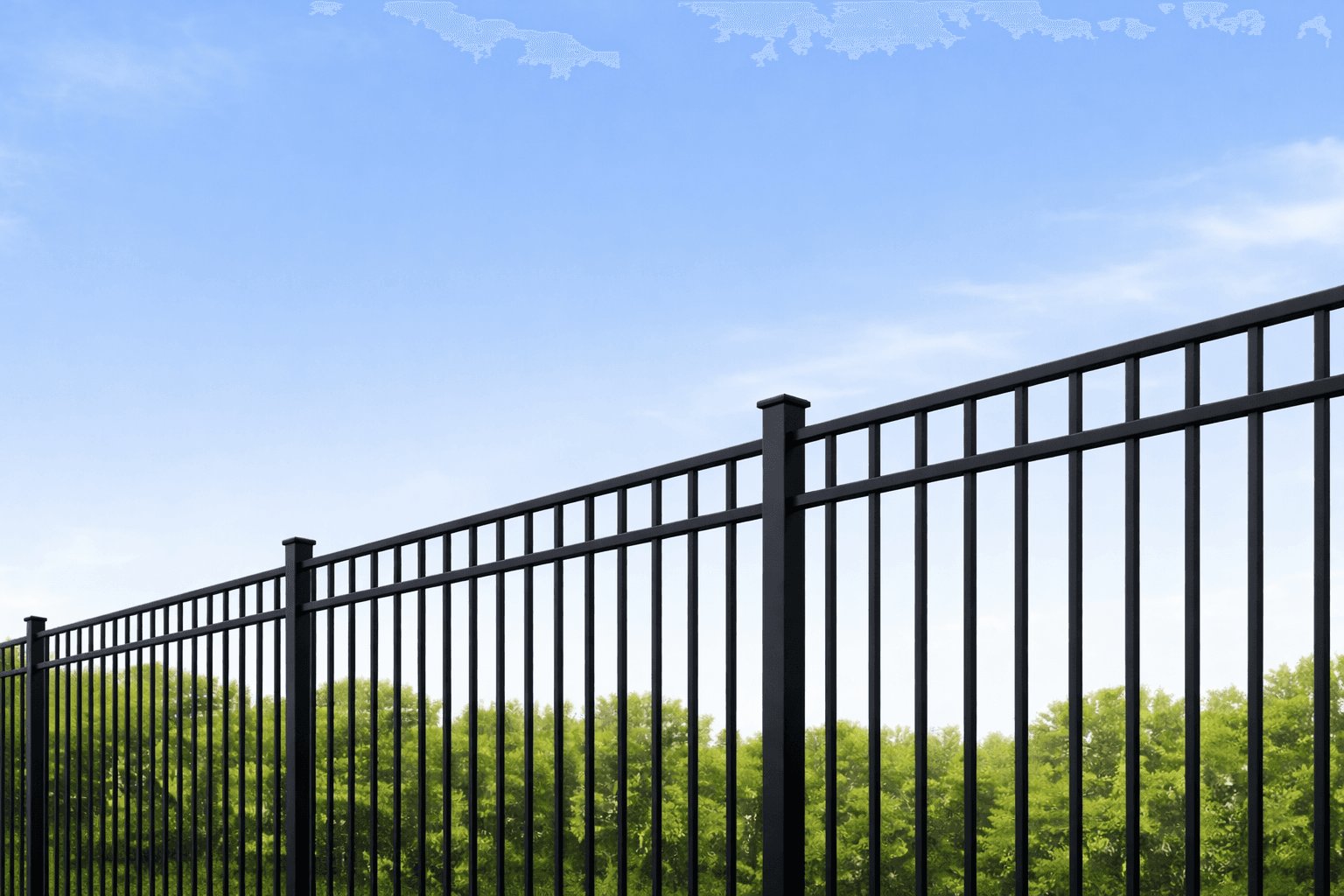 pretty fence with bright greenery