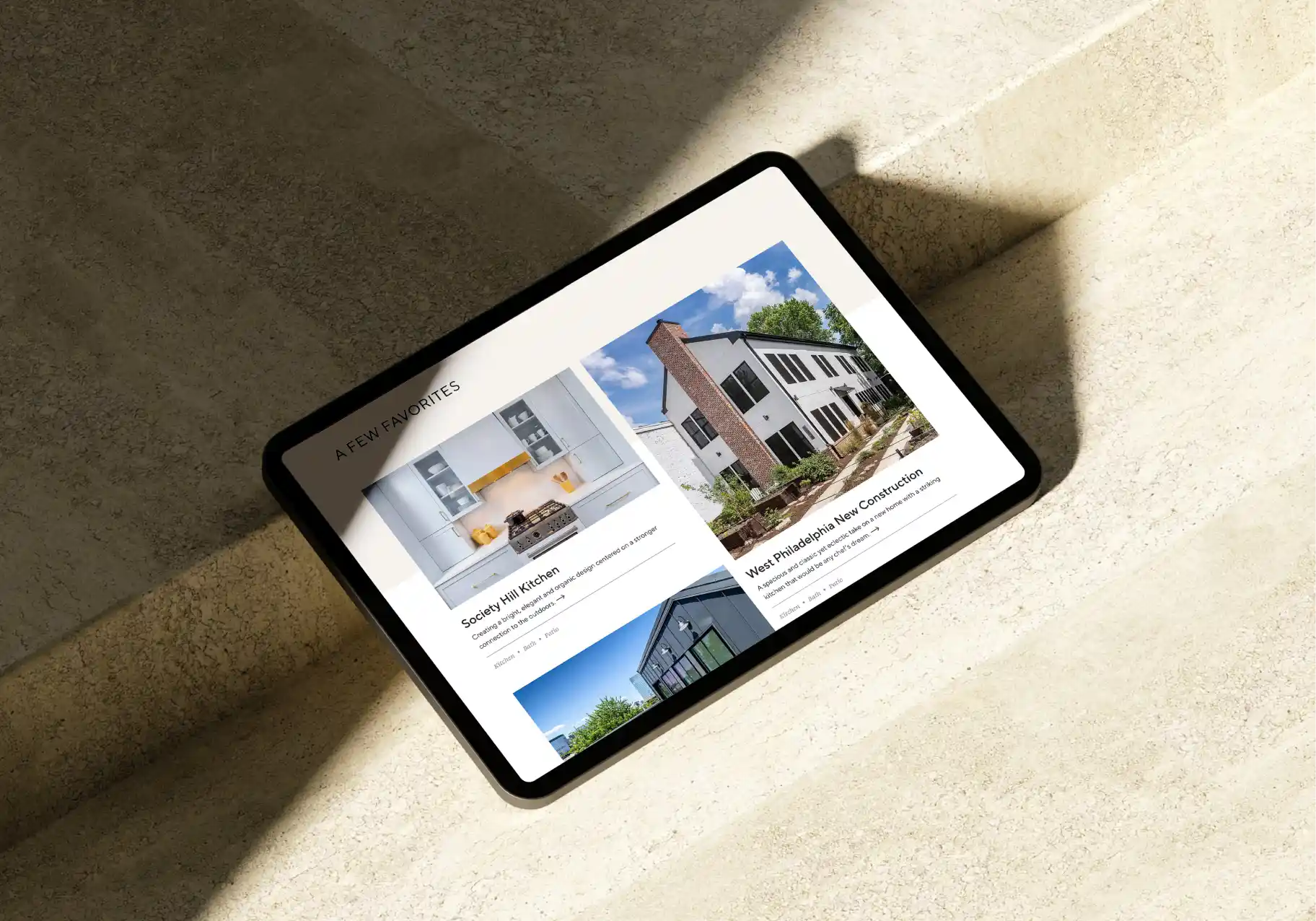 Bellweather website running on iPad