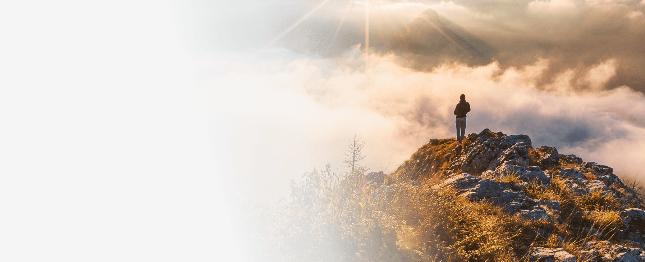 Man on a mountain top