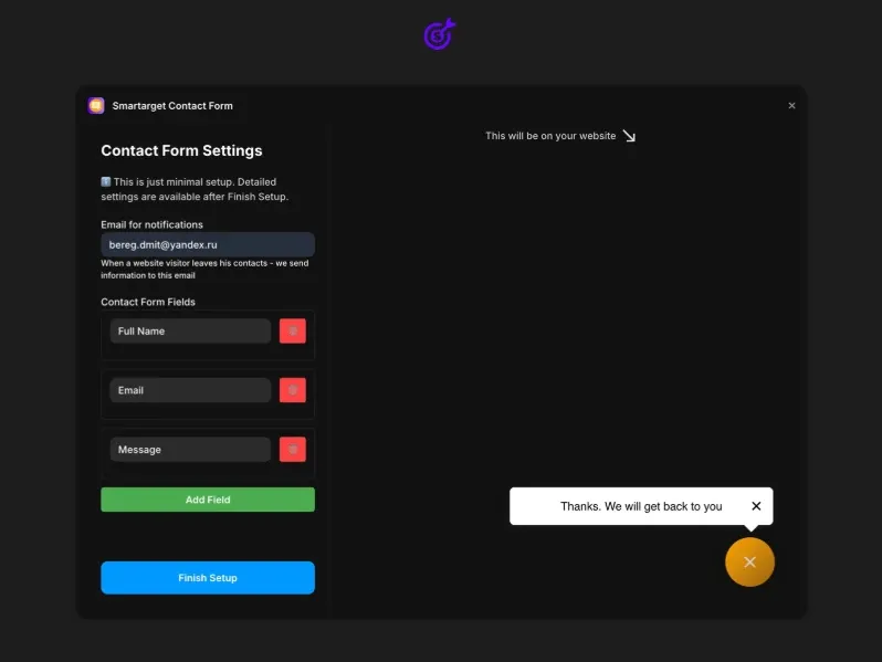 Contact Form framer forms