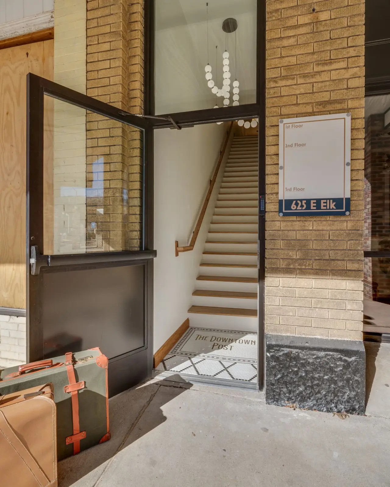 The Downtown Post entry door