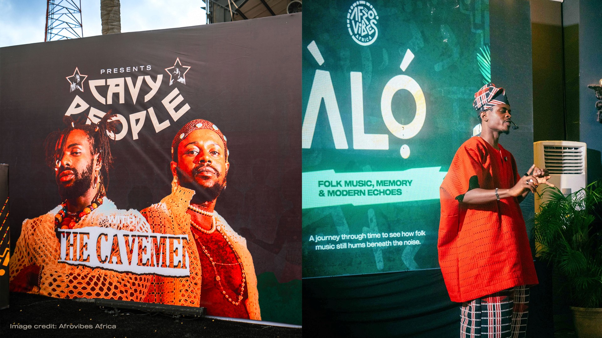 The Cavemen x Alo 2025 by Afrovibes Africa— environmental branding, MetaCraft.