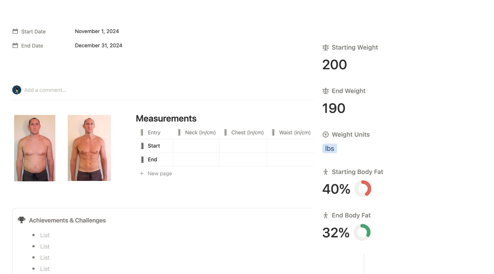 client body tracking