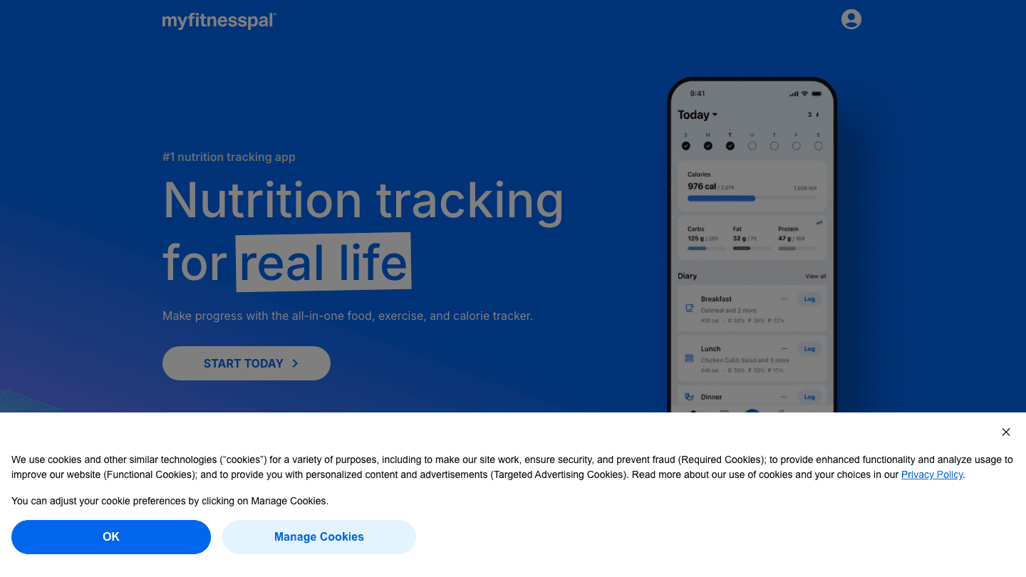 MyFitnessPal calorie tracker
