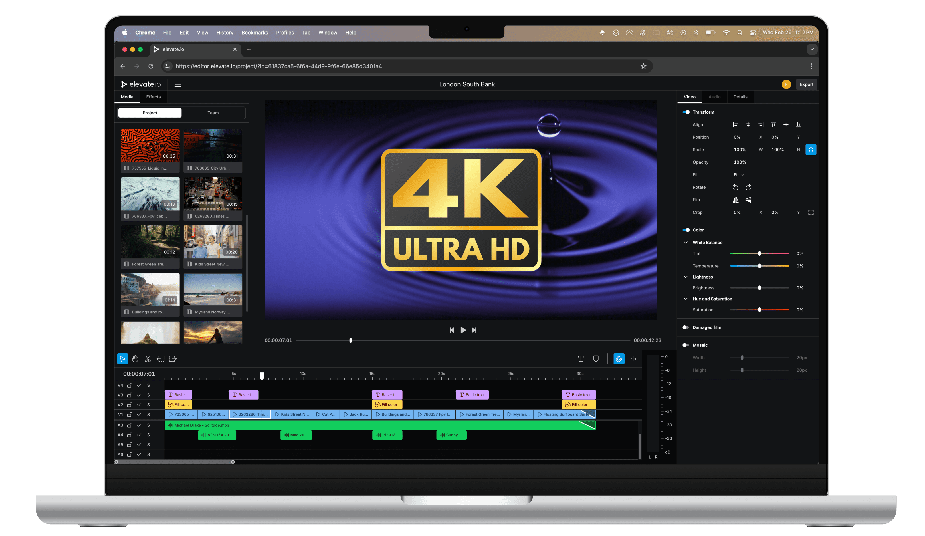 Laptop running elevate