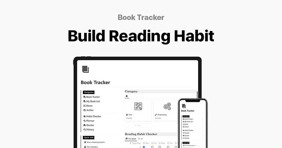 Book Tracker - Notion Templates by HeyAlbert