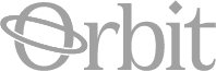 Orbit logo with an elliptical orbit icon beside the word “Orbit”.