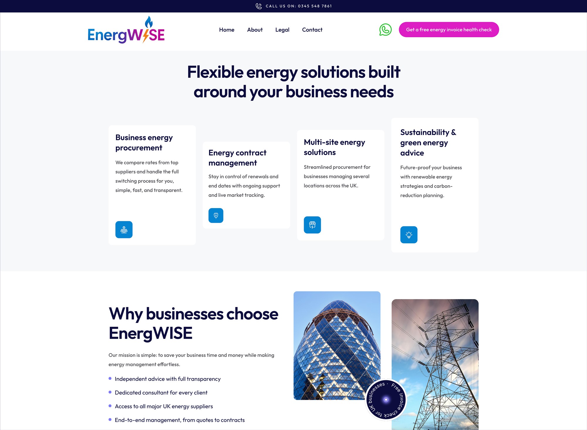 EnergWISE team working with Greenlights web development company in Poole