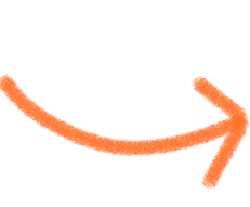 Orange Curved Arrow