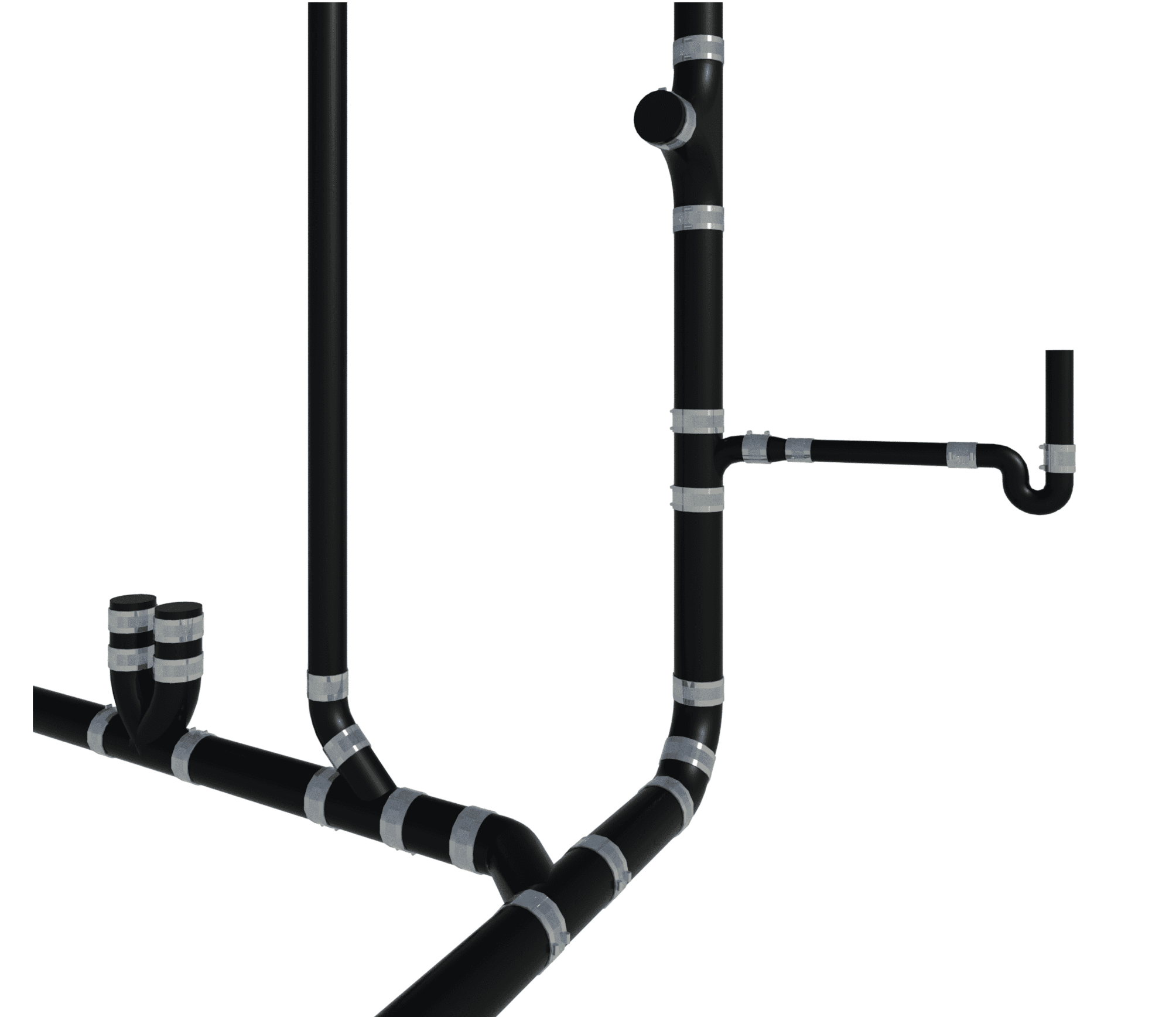 Revit ray-trace showing new fittings in practice.