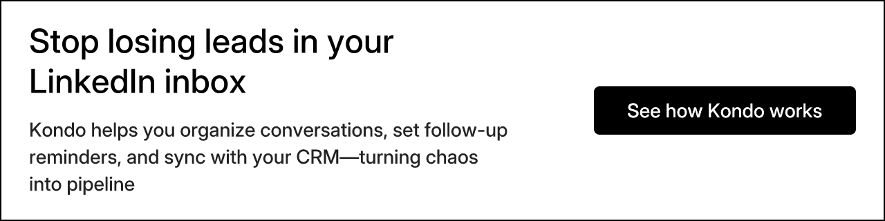 Stop losing leads in your LinkedIn inbox