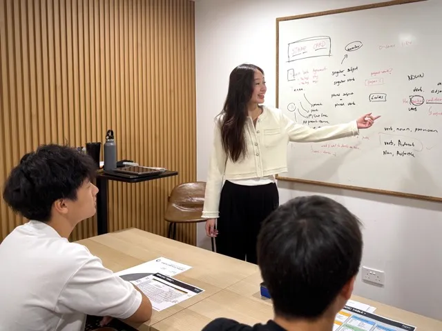 female tutor teaching