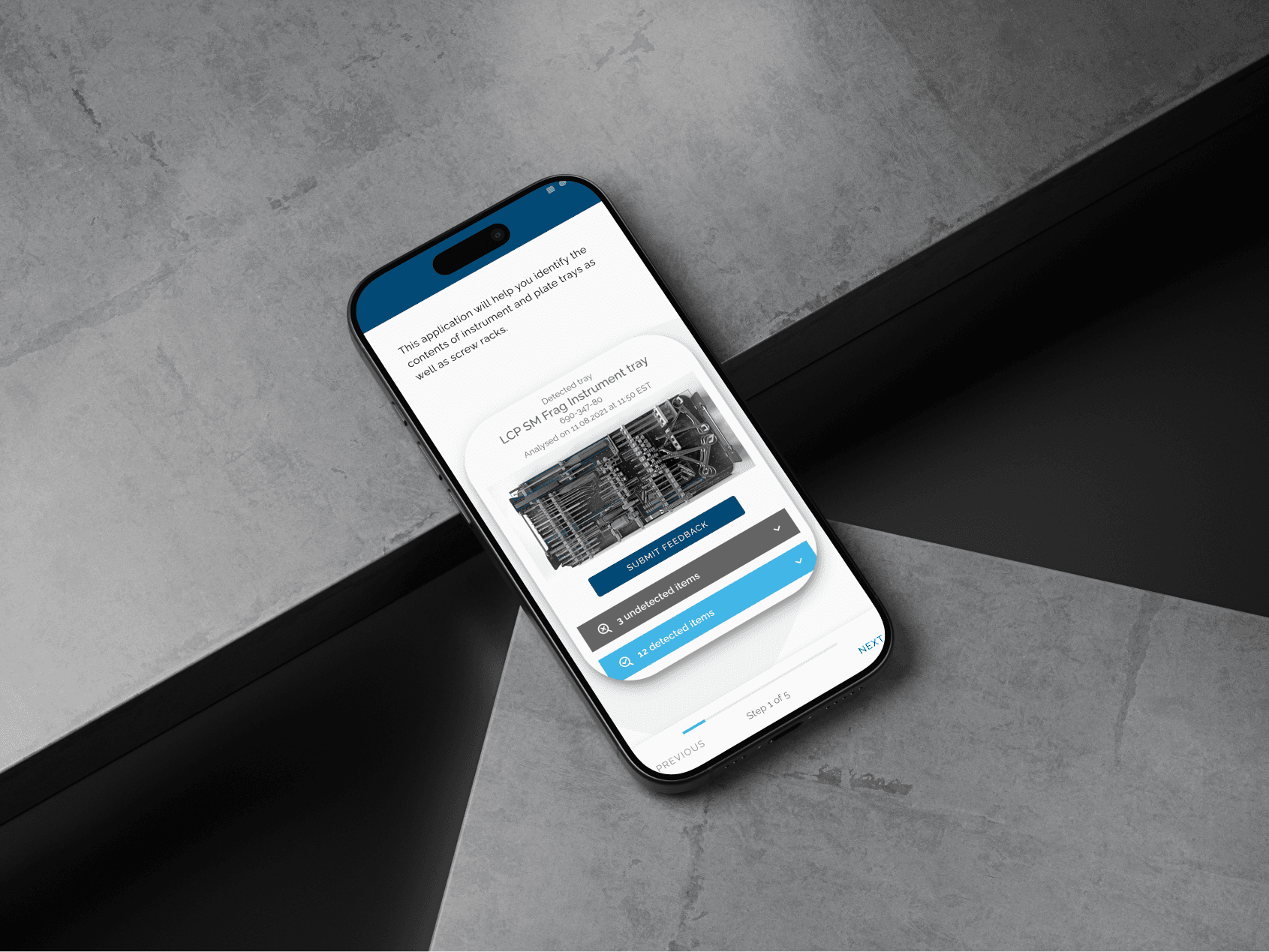 Surgical tool mobile device scanner