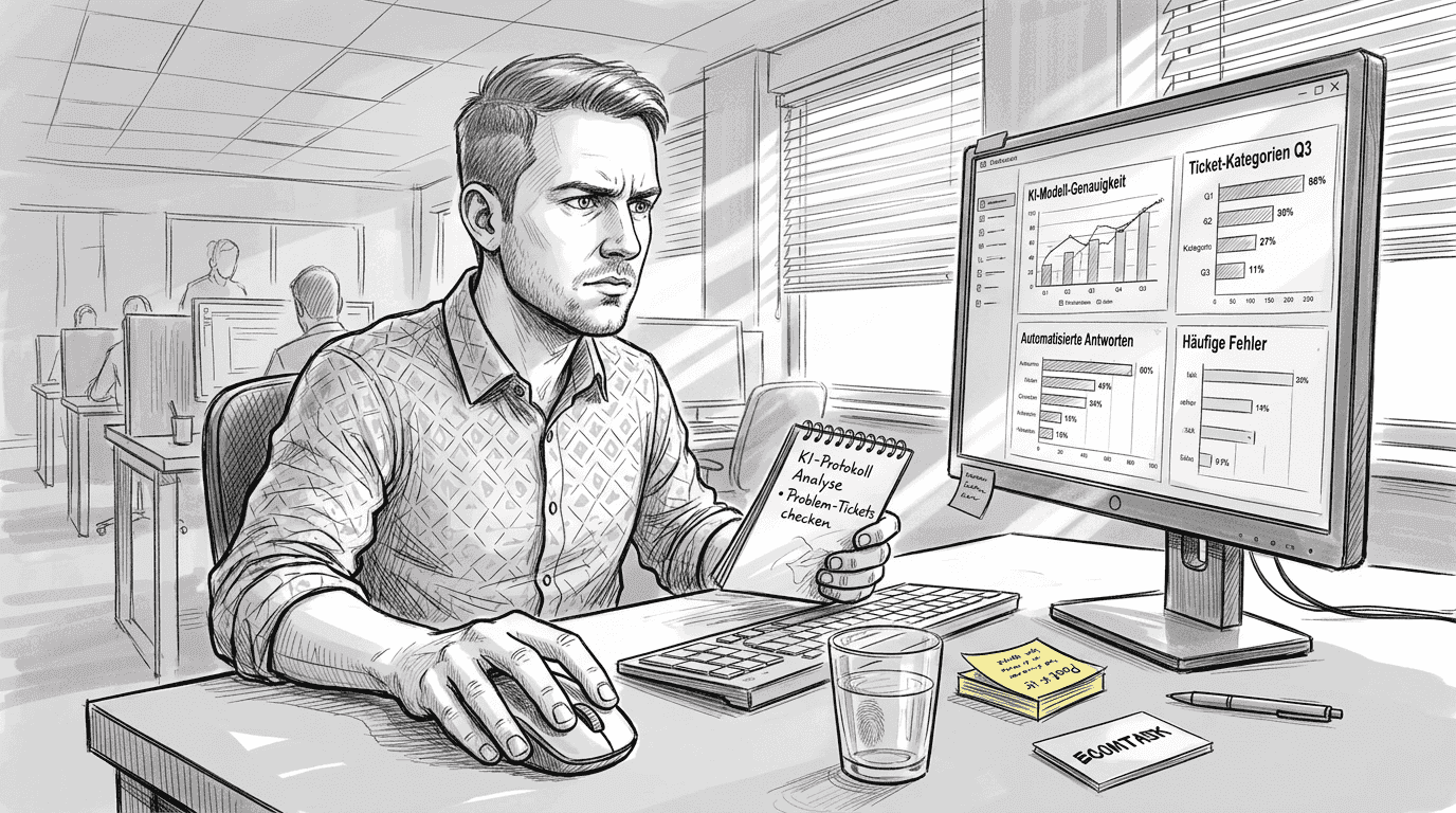 IT-Experten überwachen fortlaufend die Support-Daten, um einen reibungslosen Ablauf und schnelle Problemlösungen sicherzustellen.