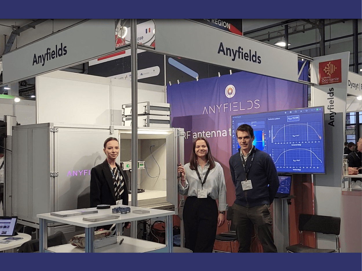Anyfields Team on the Anyfields booth at Space Tech