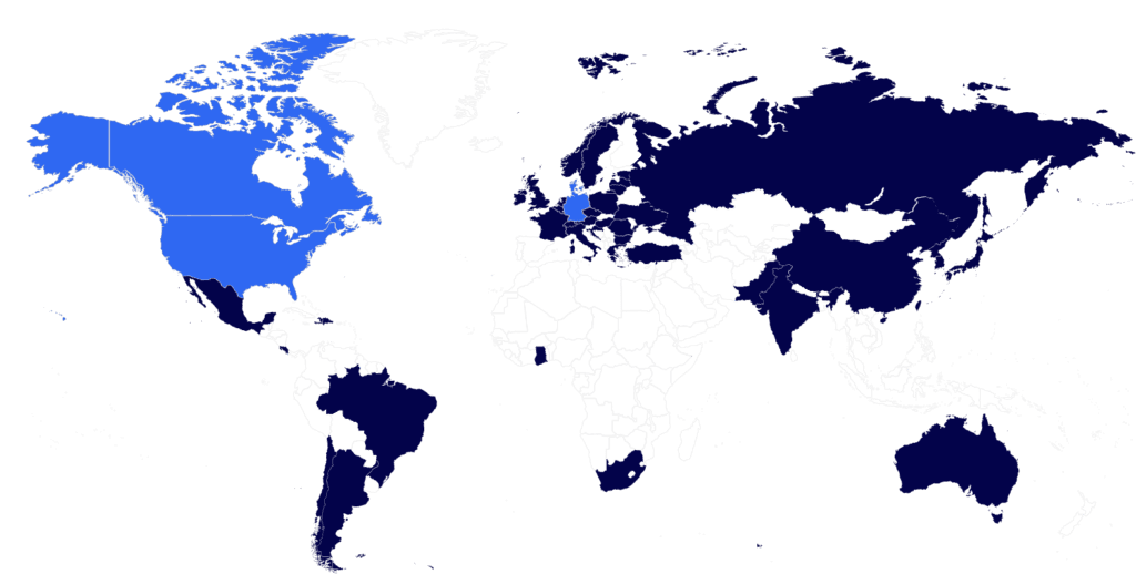 A map of the world