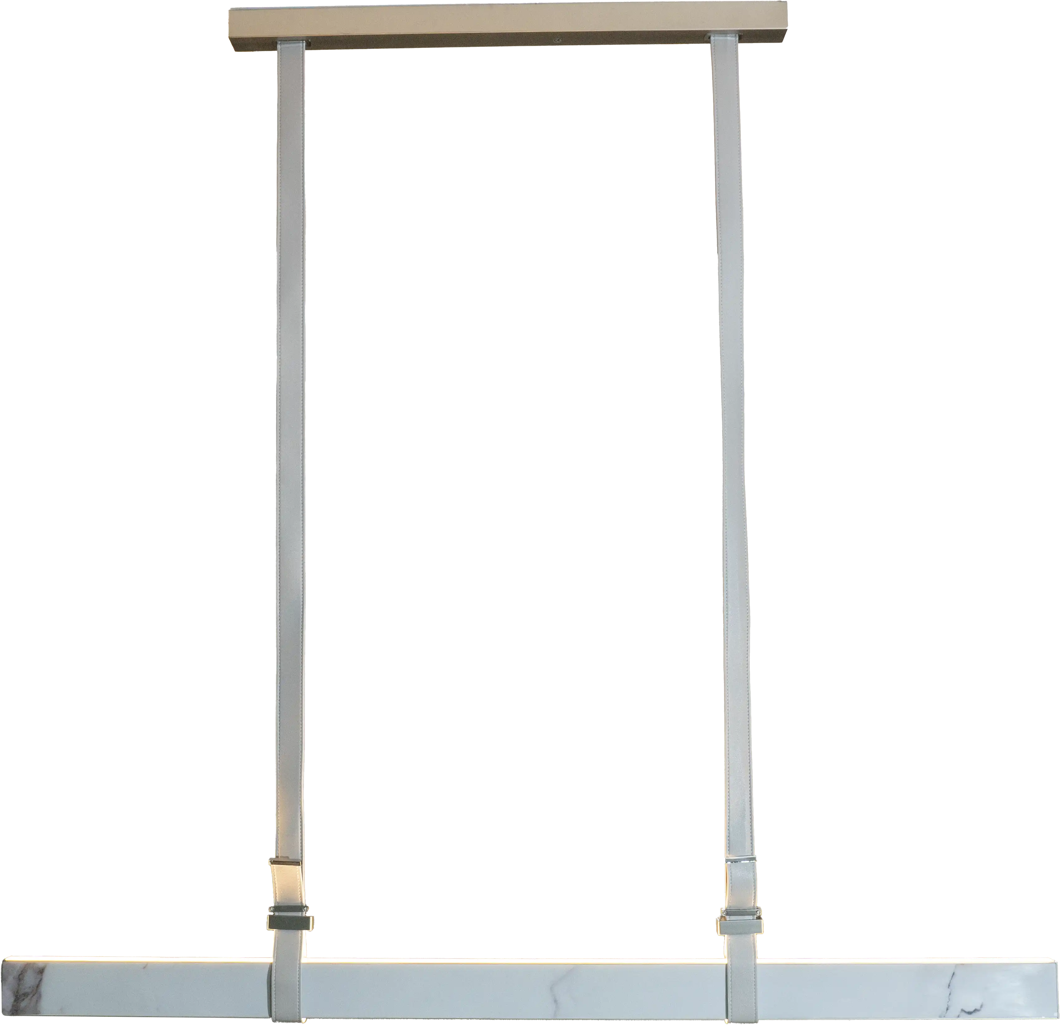 White leather  chandelier - Product image