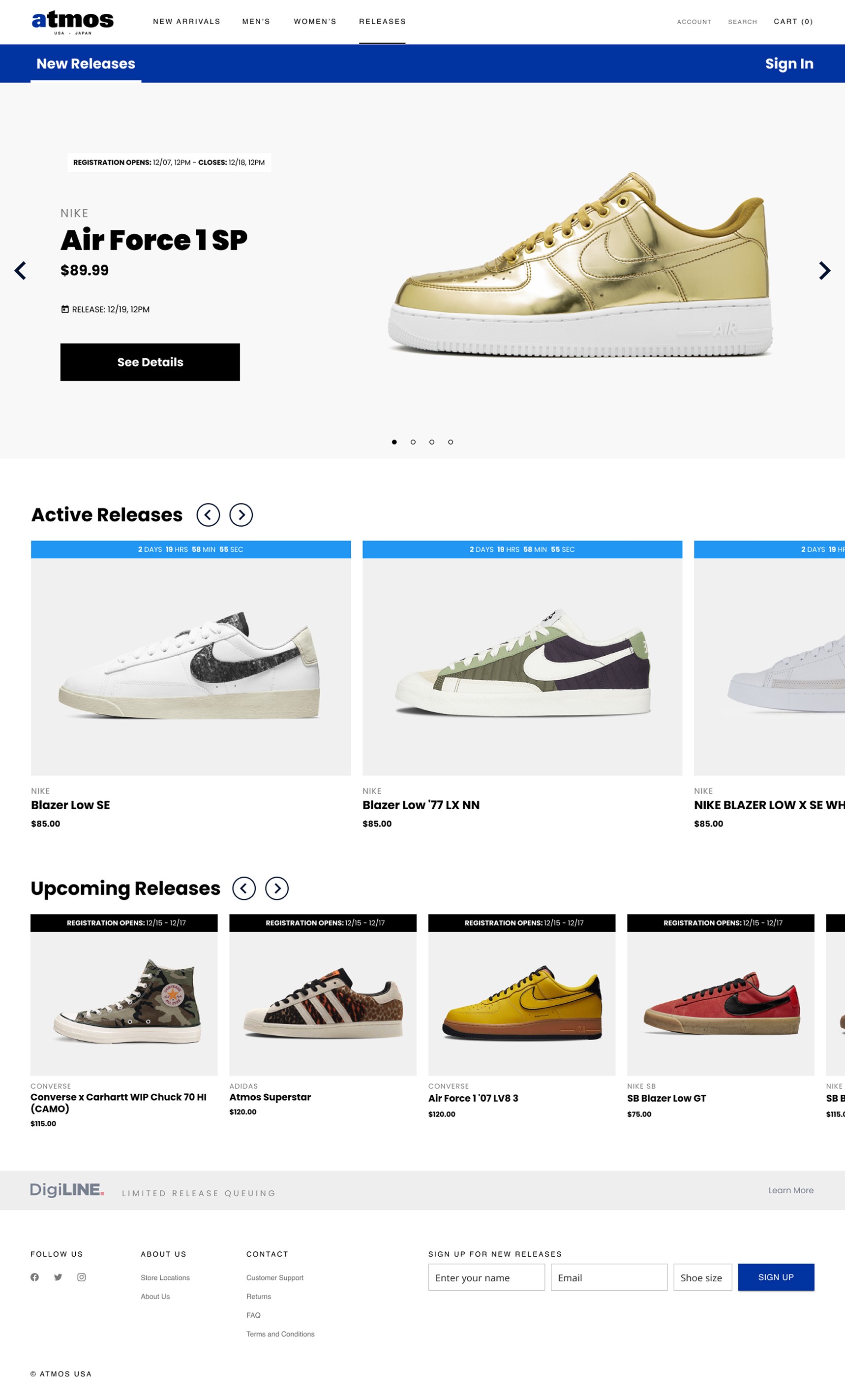 Screenshot of the Republic Records website