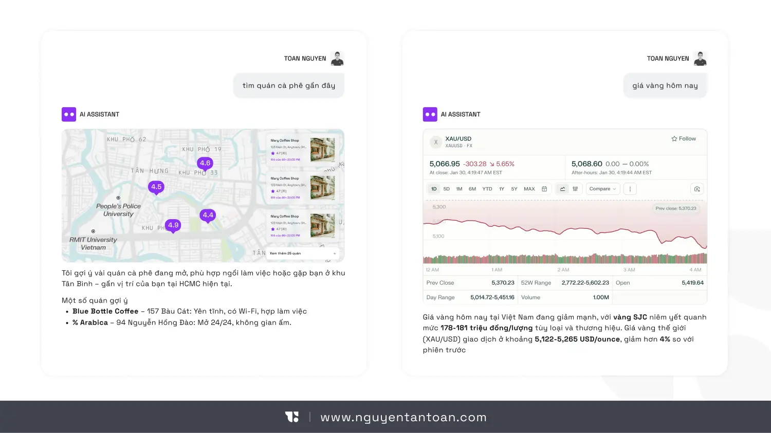 AI UX Nguyen Tan Toan Product Design concept of dynamic UI created based on context instead of fixed layout.