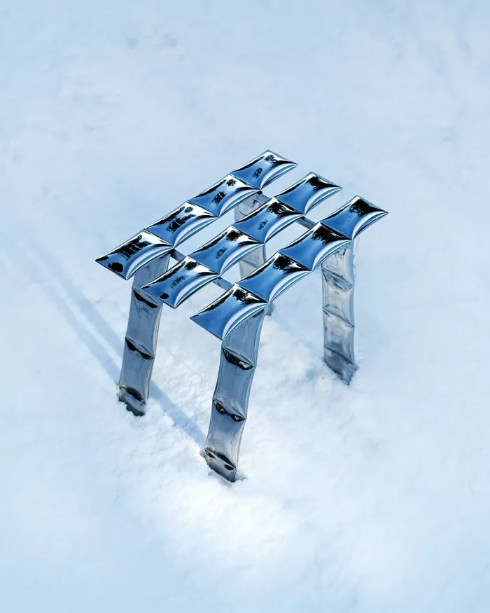 Polished Cosmic stool view from above 