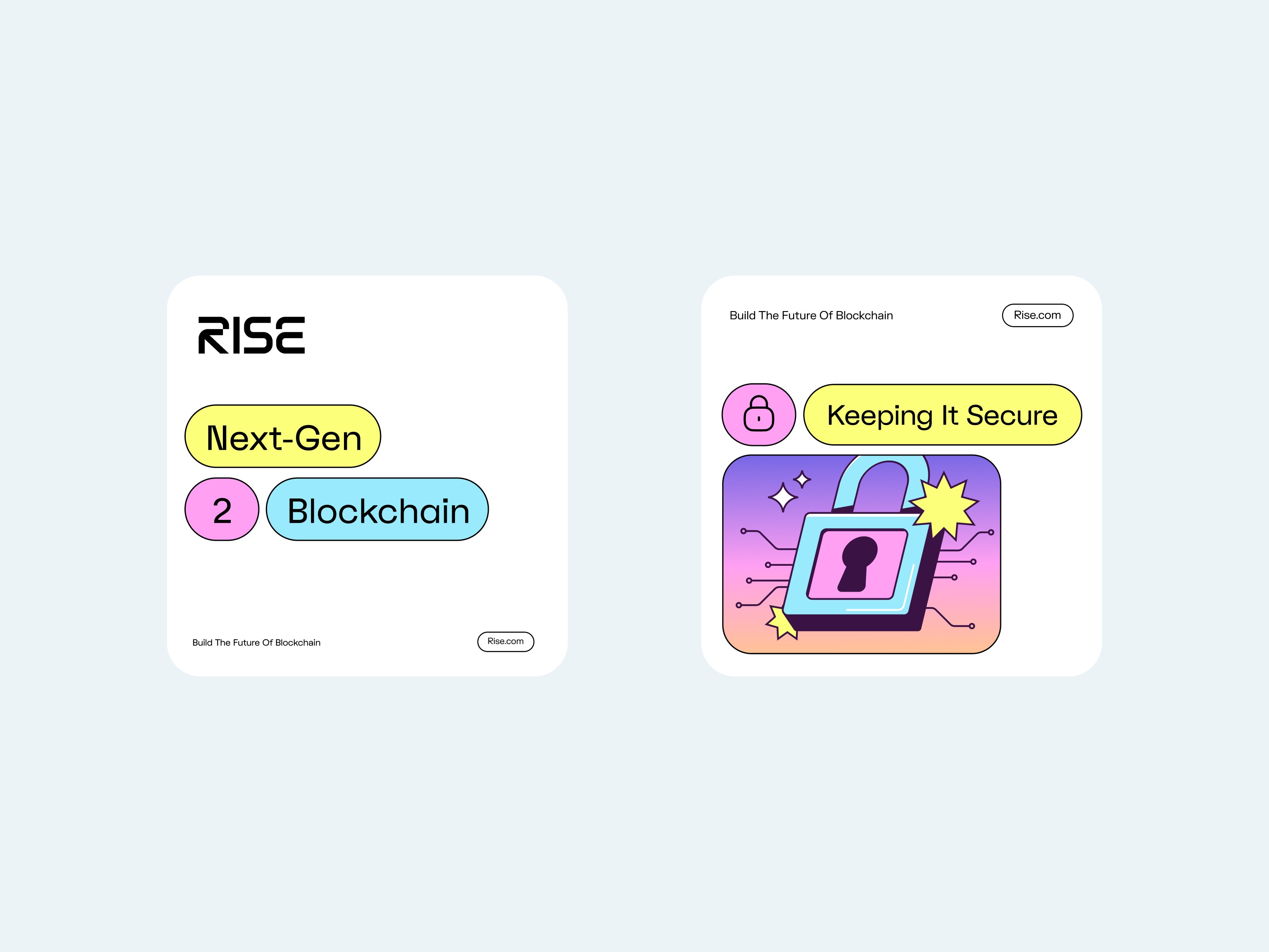 RISE web3 product design branding callout