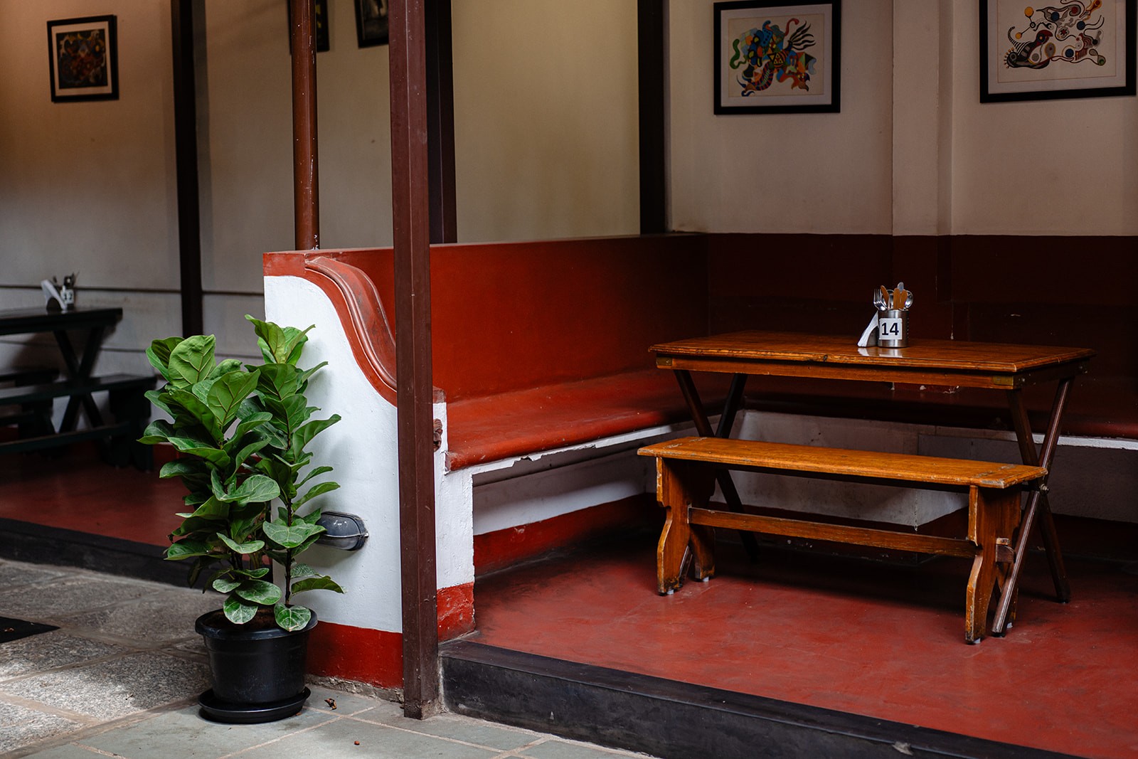 DYU Art Cafe Koramangala interior, one of the best eateries in Bangalore with artful design
