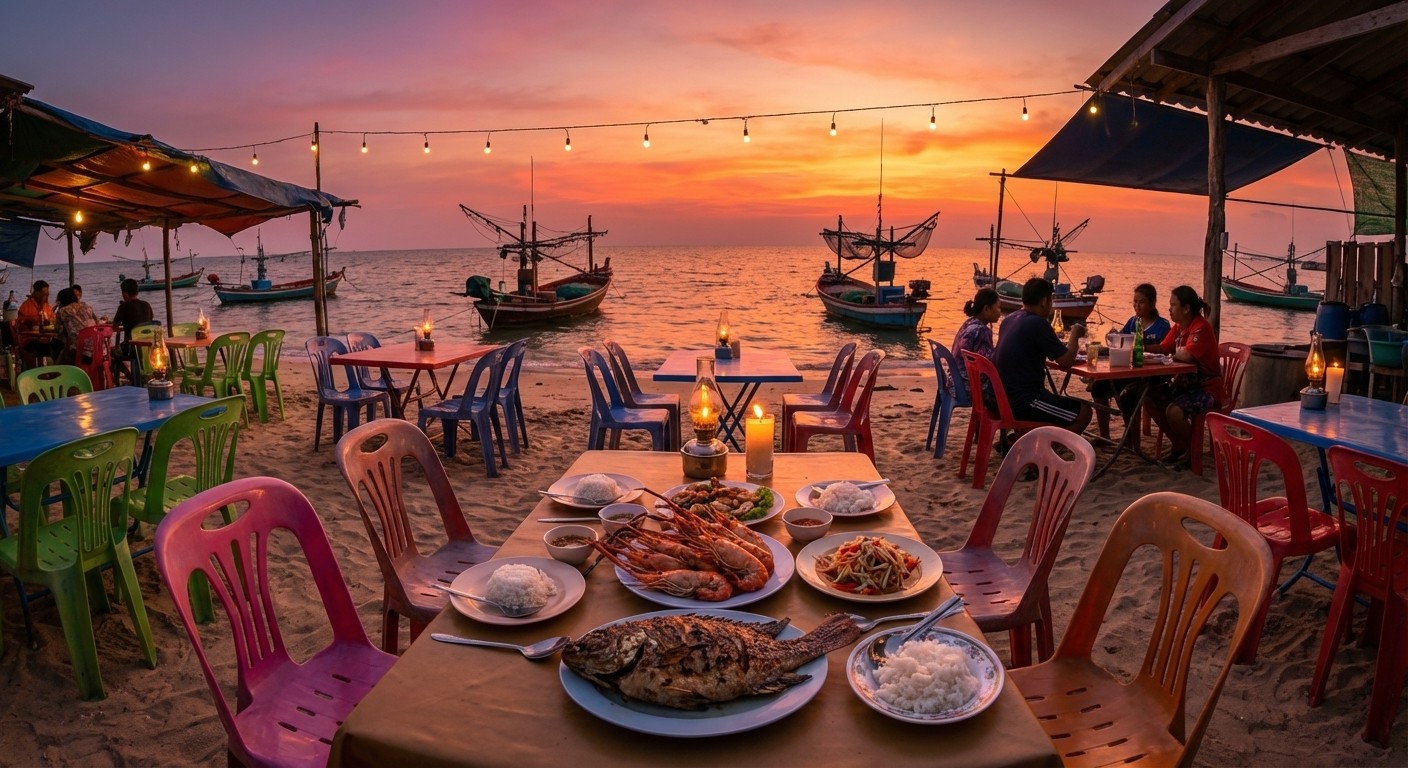 Eating in Pak Nam Pran