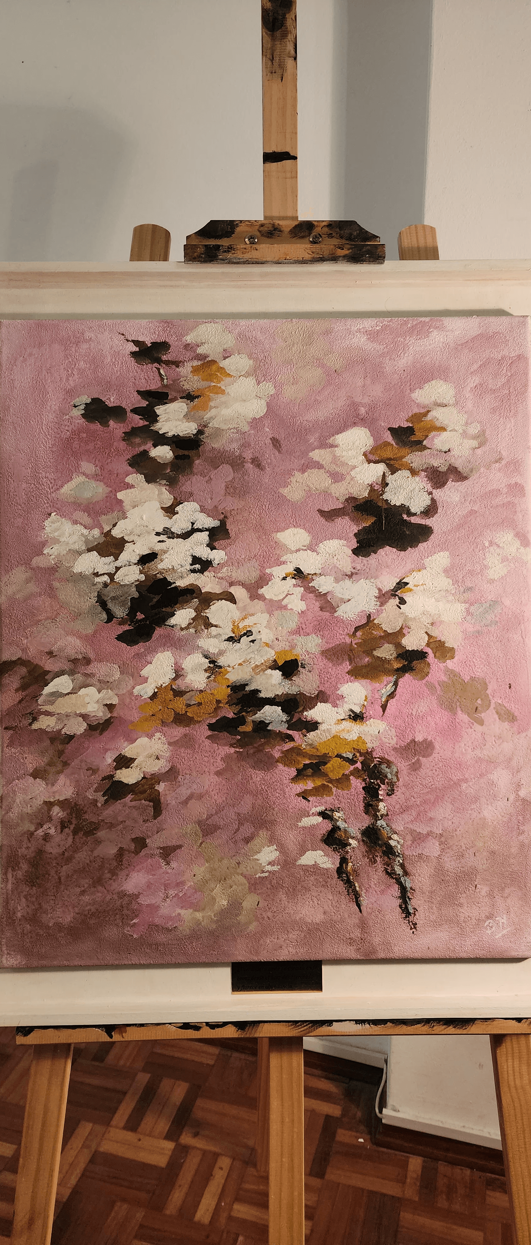 Painting of Belen portraying colored leaves