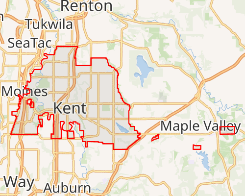 Map of Kent, Washington