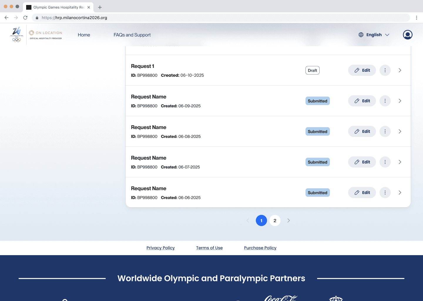 HRP home scrolled to show pagination 