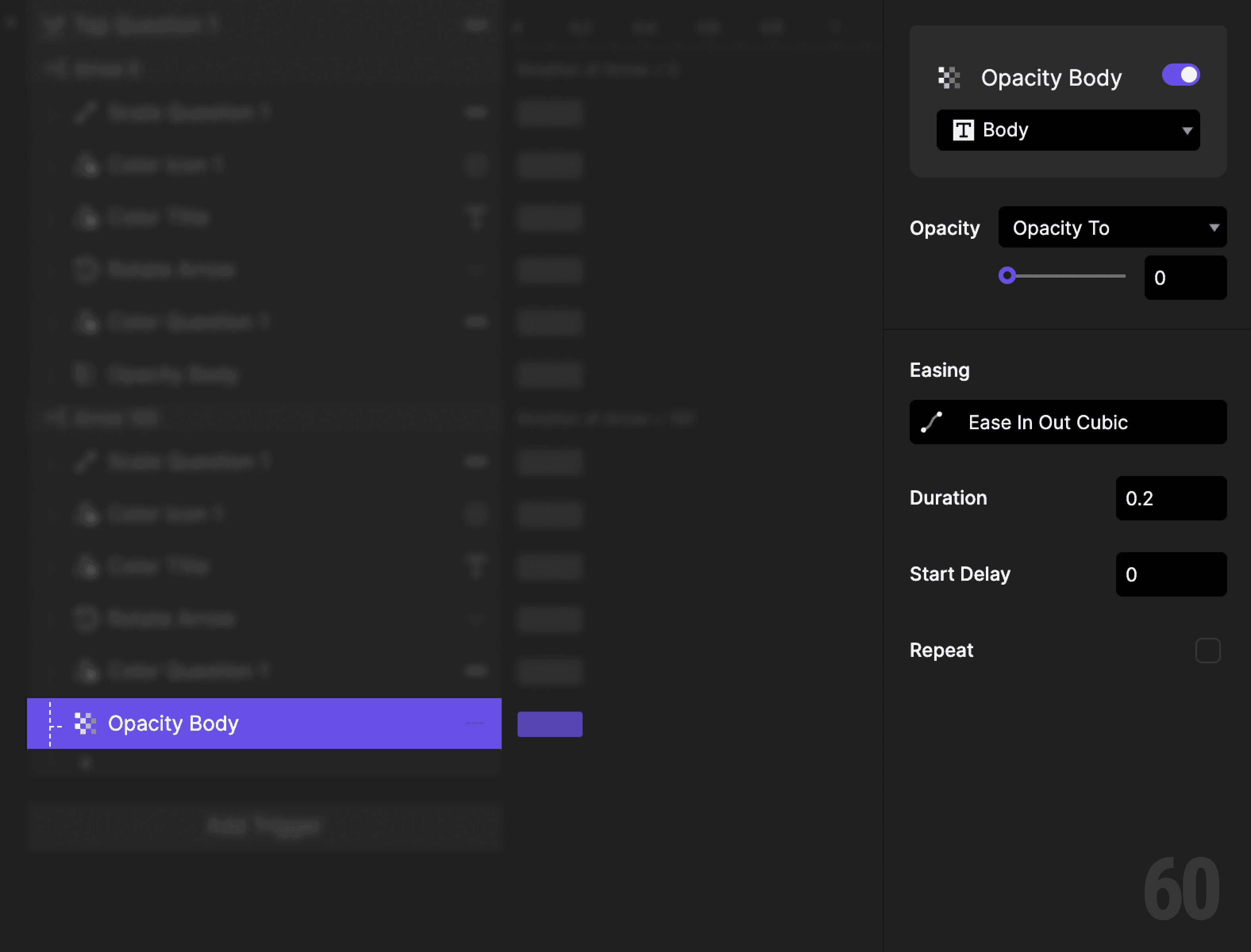 This is a screenshot of Step 15: Hide the body text.