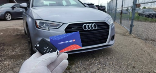 New Audi car key made by CarKeyAction automotive locksmith in Calgary.