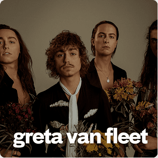 A labeled photo of Greta Van Fleet