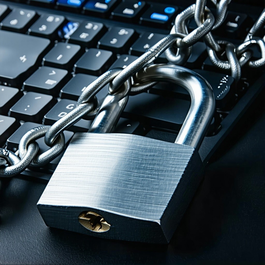 Lock representing fraud prevention and secure escrow payments for B2B platforms.
