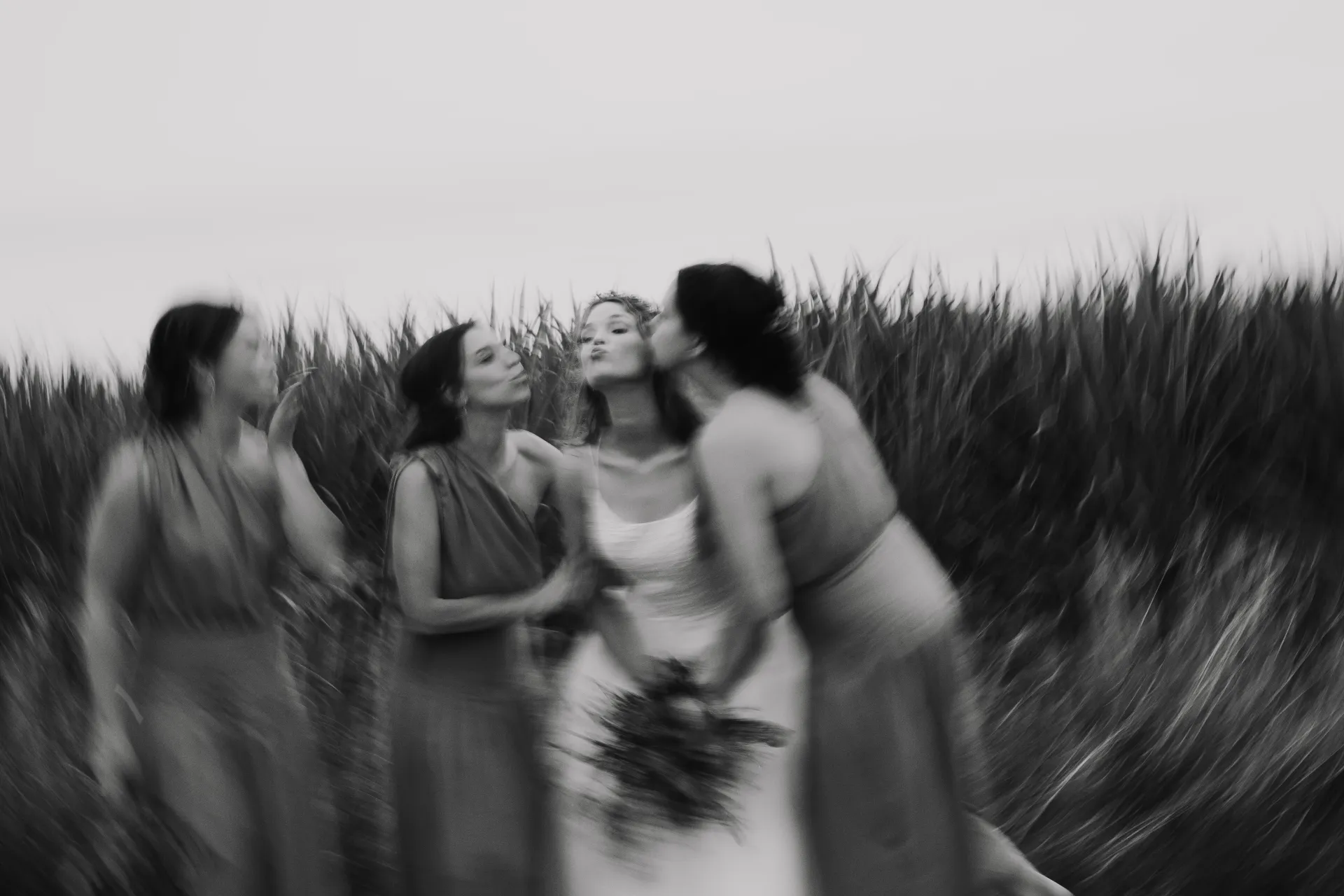 man and woman holding hands focus photo