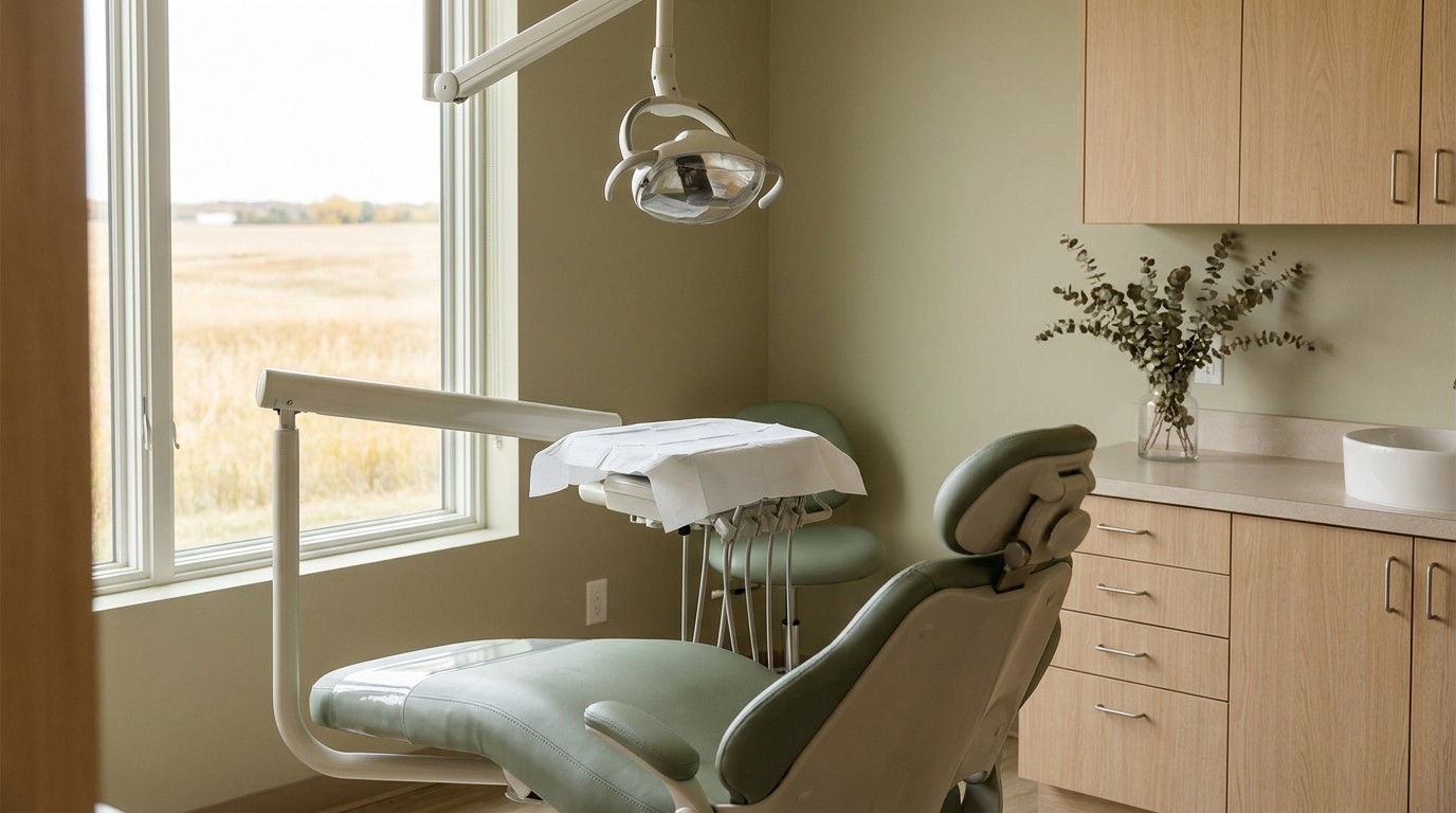 A dental operatory prepared for a new patient examination