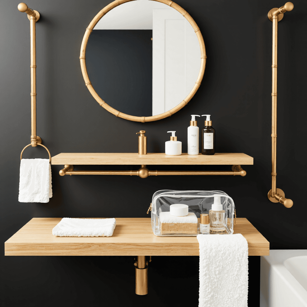 product photography of transparent wash bag