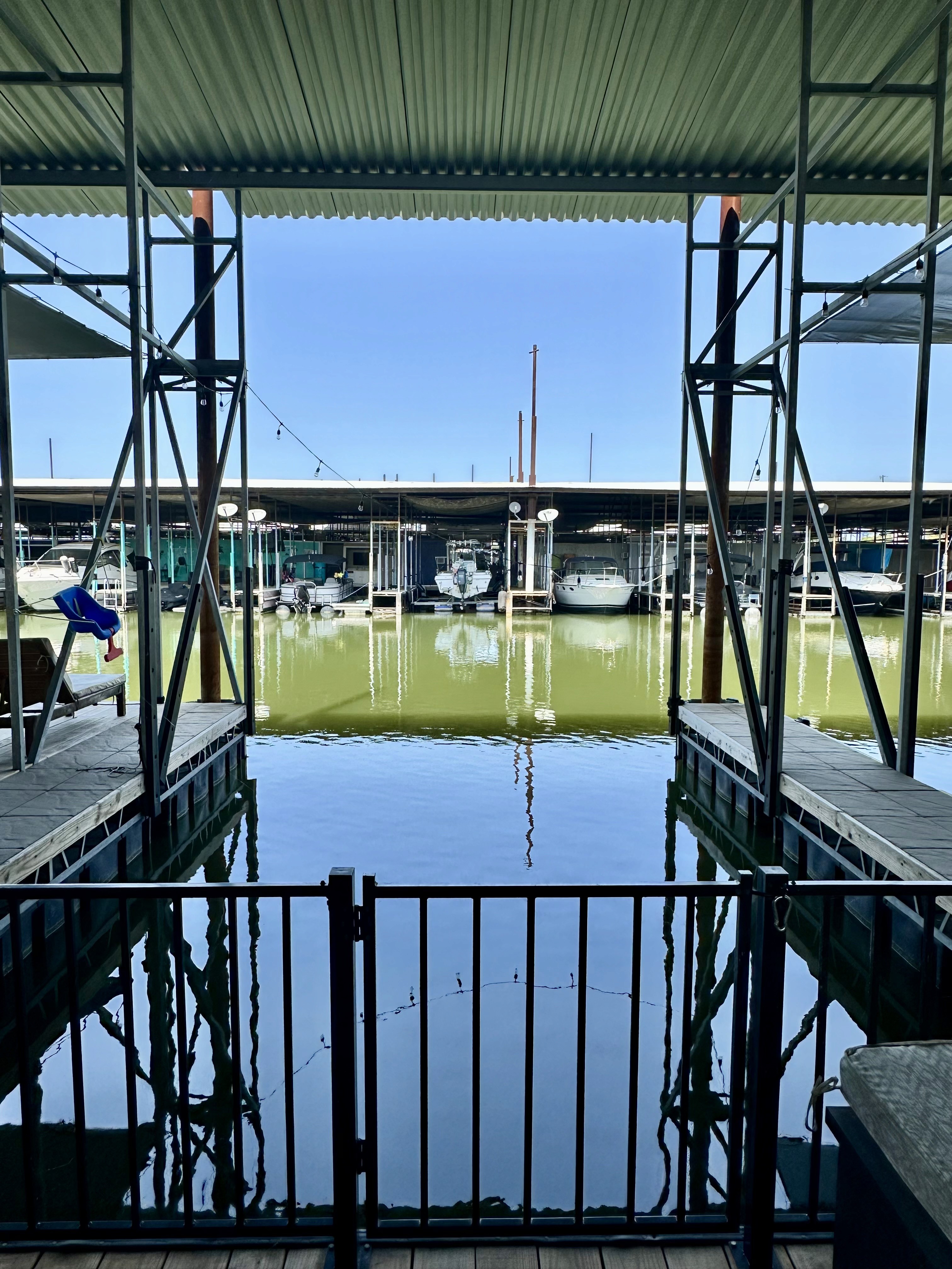 A lake view from a dockominium at Highport Marina