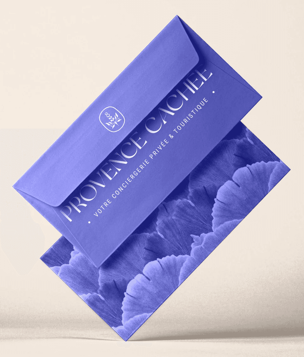 Enveloppe avec le logo et l'identitée graphique de l'entreprise