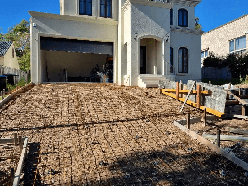 Concrete driveway preparation in Melbourne