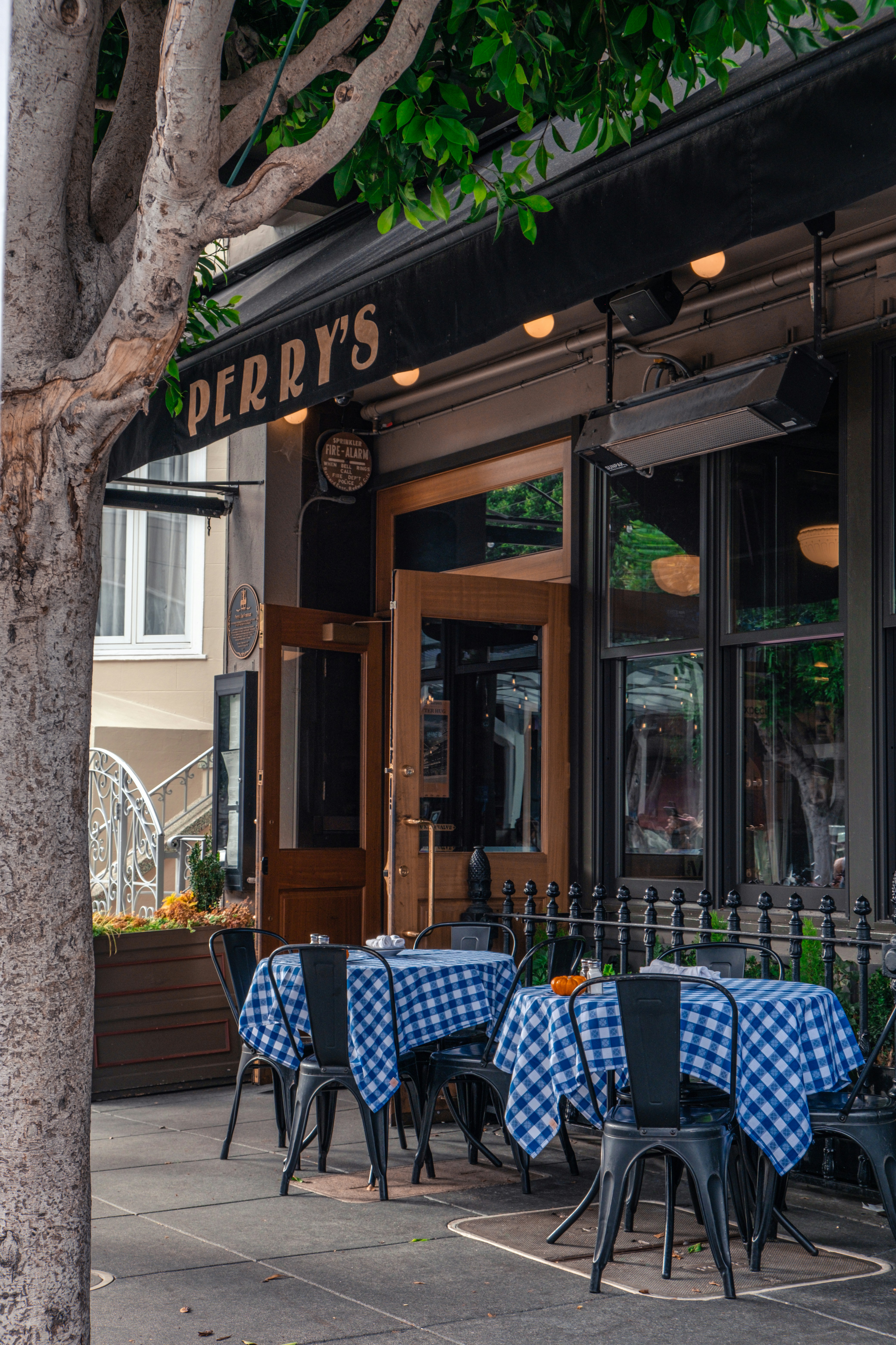 Interior of a cozy San Francisco restaurant for an evening wind-down meal