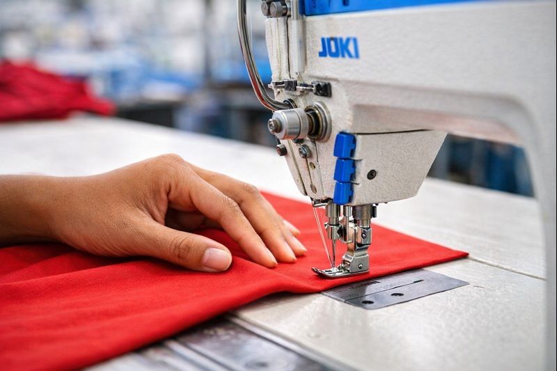 employee who works on the knitting machine.