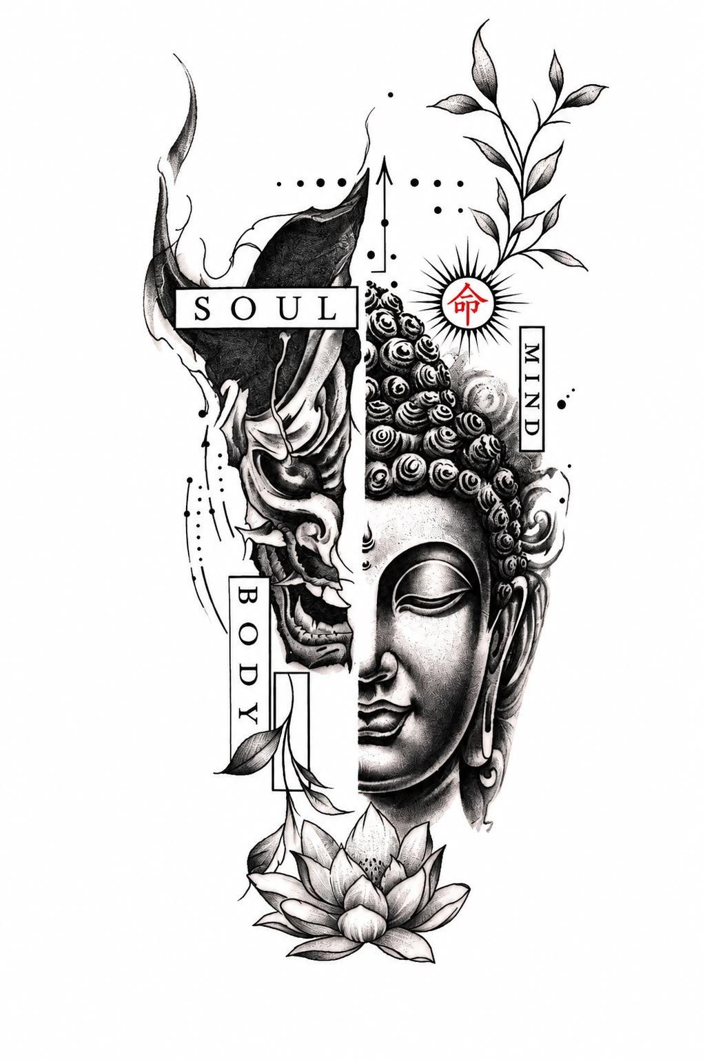Original sleeve tattoo by SANJIL Tattoo Studio