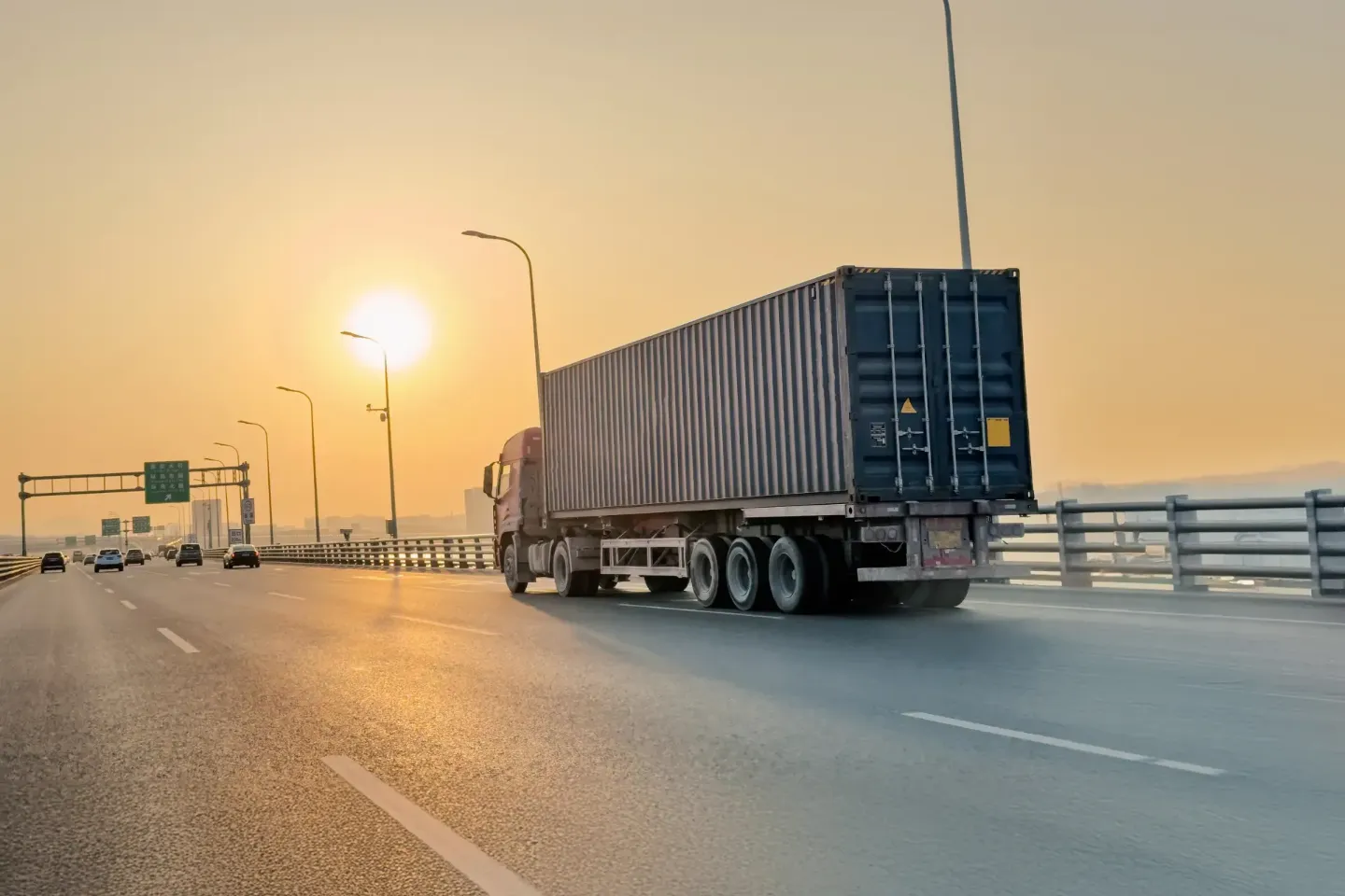 Camión de gran tonelaje de una empresa de transportes de Murcia en ruta internacional, asegurado a Todo Riesgo con asistencia en carretera pesada de Allianz.