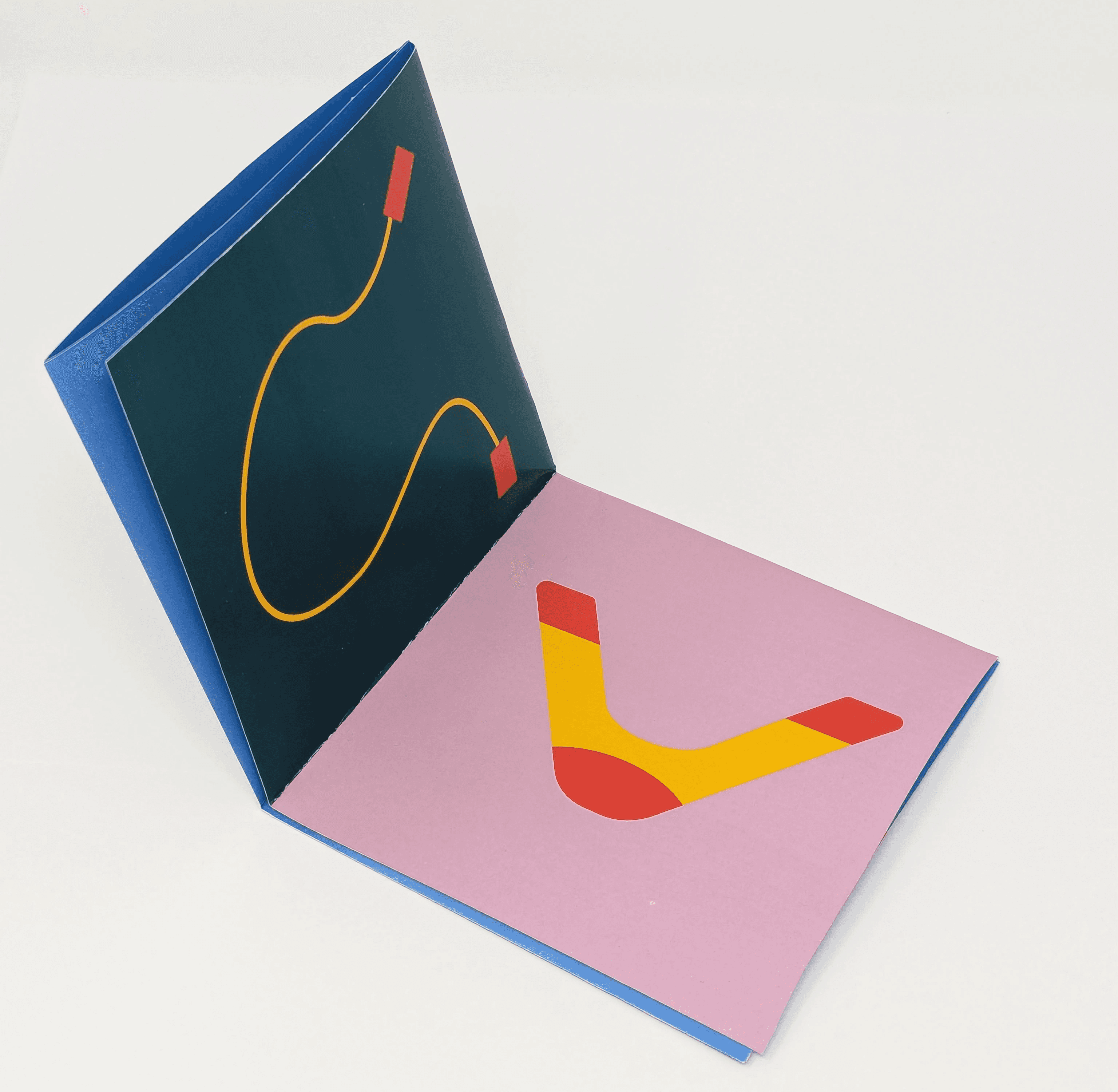 jump rope that resembles the letter "u;" a boomerang resembling the letter "v."