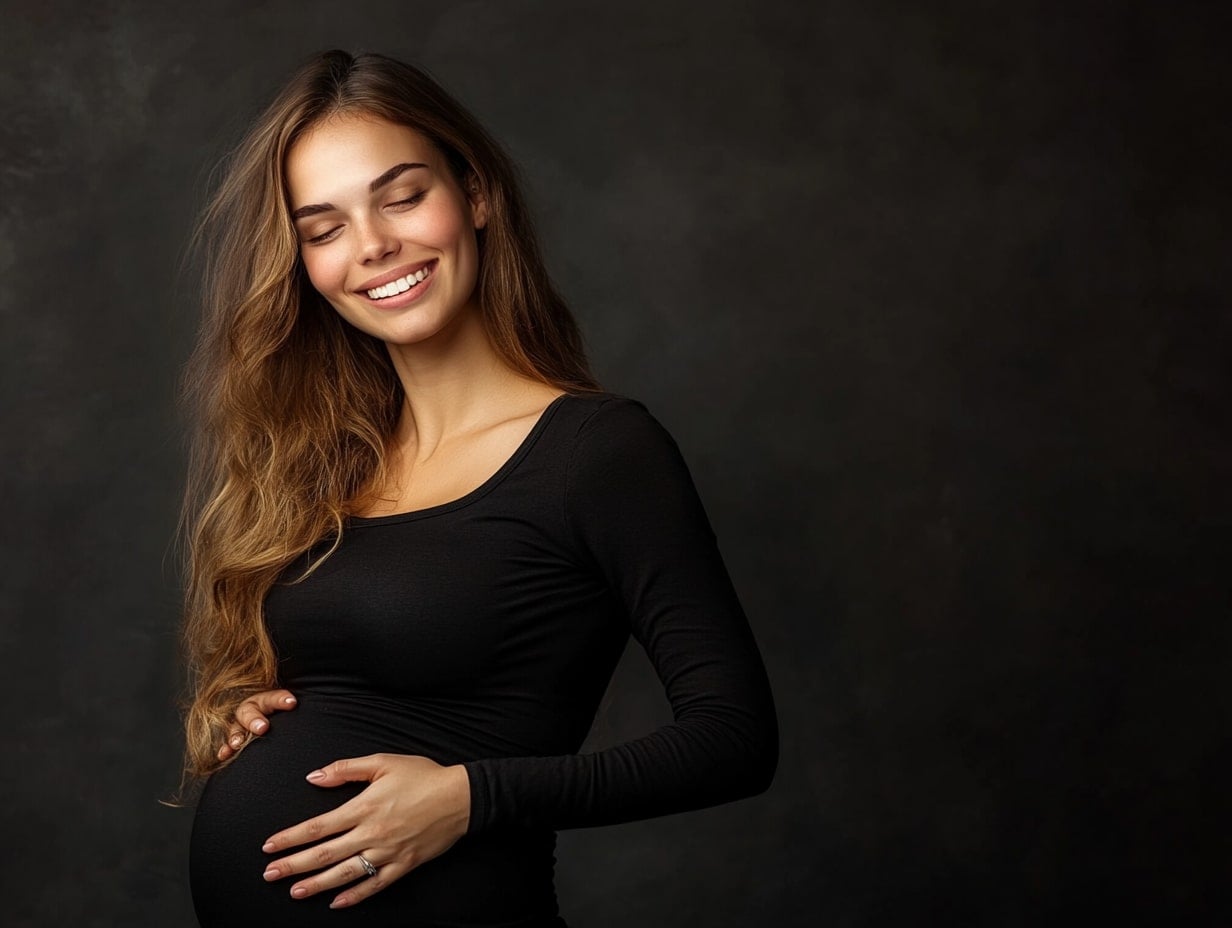 Happy pregnant woman