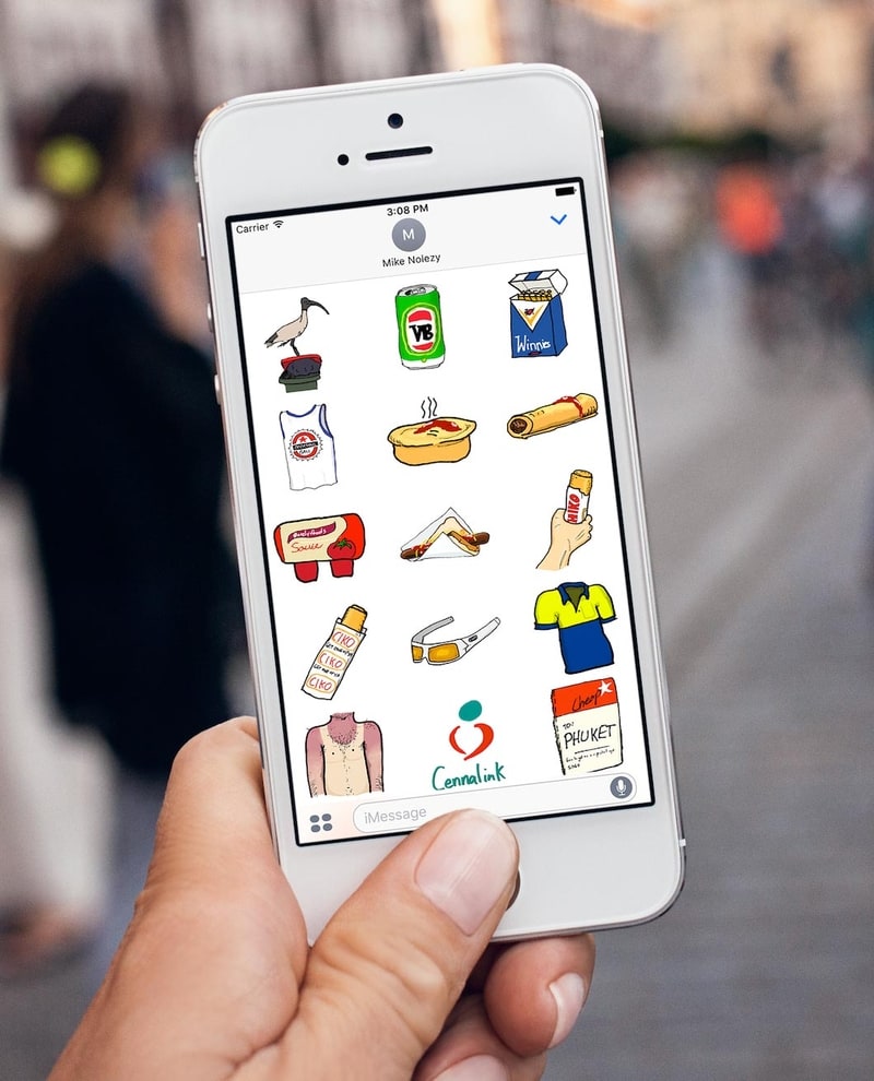 smart phone app stickers australia icons